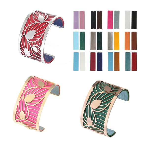 

bangle yoiumit fashion love cuff bracelets stainless steel interchangeable manchette femme bijoux diy inoxydable bangles jewelry, Black