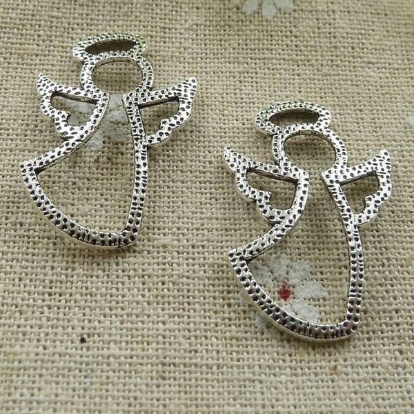 

other 120 pieces tibetan silver angel charms 35x23mm #288