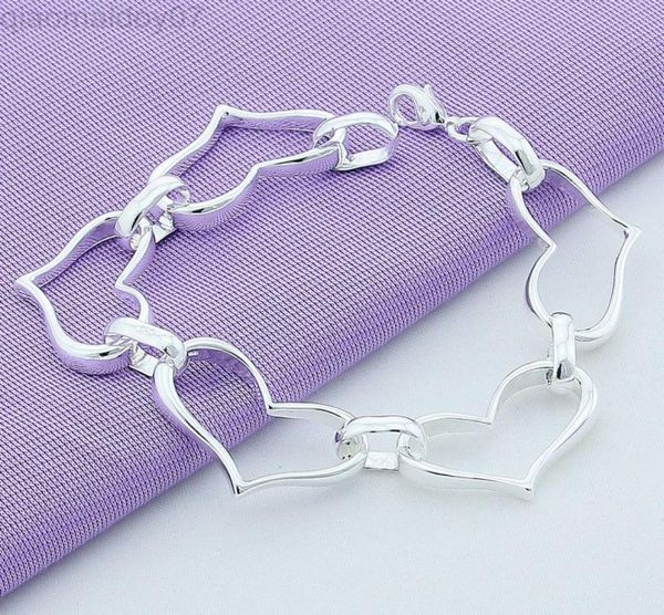

2021 new fashion romantic heart bracelet silver 925 jewelry women bracelet fine jewelry l2208082157575, Black