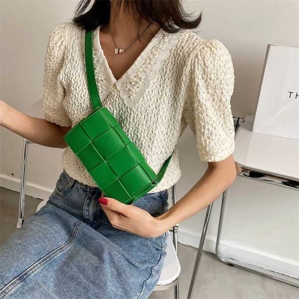

bottegas bags venetas small bag 2021 new fashion chest women's summer messenger soft leather woven waist fashionable ins popular 18lil