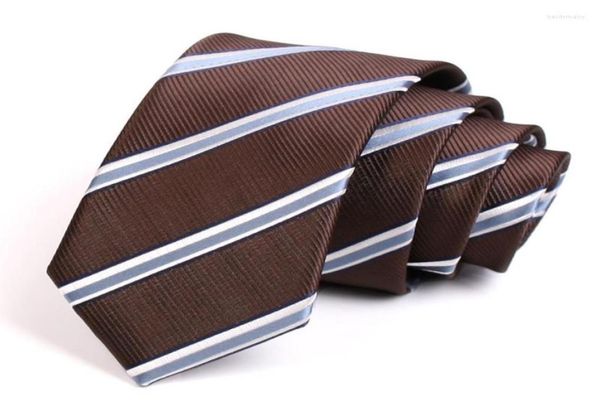 

bow ties brand classic brown striped 6cm skinny tie for men business suit work necktie fashion formal cravate gift bo8825100, Black;gray