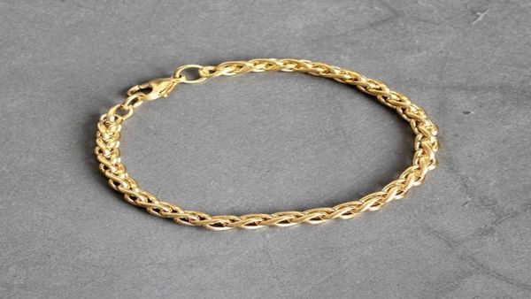 

new stainless steel plated gold keel chain bracelet fashion jewelry for women and men wedding birthday party gift 456mm7929632, Golden;silver