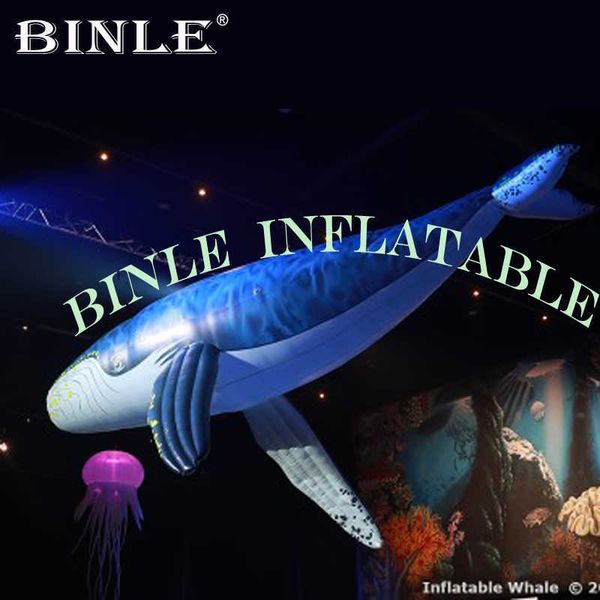 

sale 8m long ocean theme giant inflatable whale for party supermarket holiday event hanging animal decoration