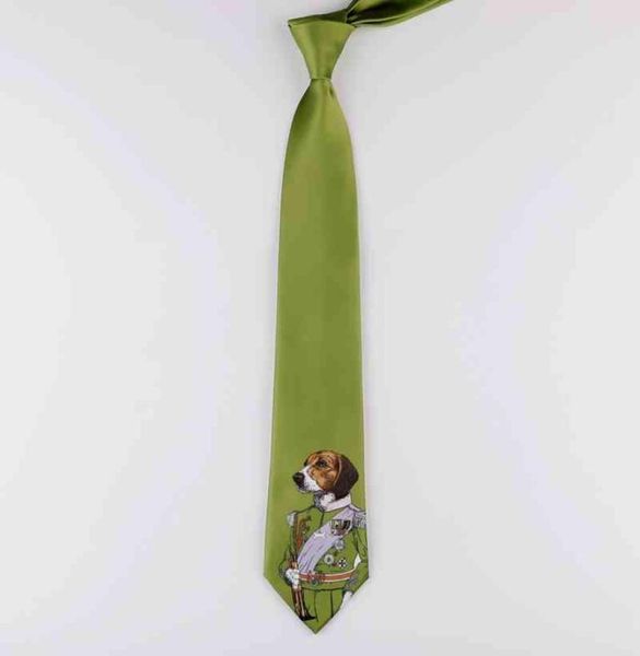 

male men man unique fashion original design fun green dog general printing 7cm tie korean student necktie7280730, Blue;purple