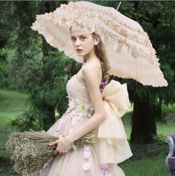 

bridal lace paraso creative cosplay lace princess automatic long handle pography classic style bride bridesmaid marriage weddin8064276, White