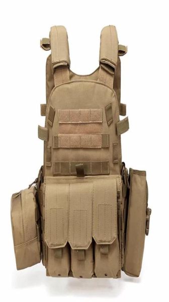 

multifunctional game cs training tactical vest outdoor protective suit molle paintball hunting fishing equipment6568680, Camo;black