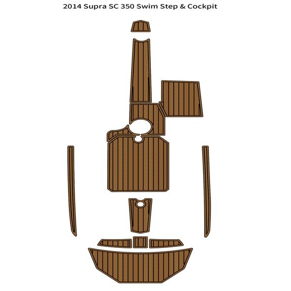 

2014 supra sc 350 swim step cockpit mat boat eva foam faux teak deck floor pad