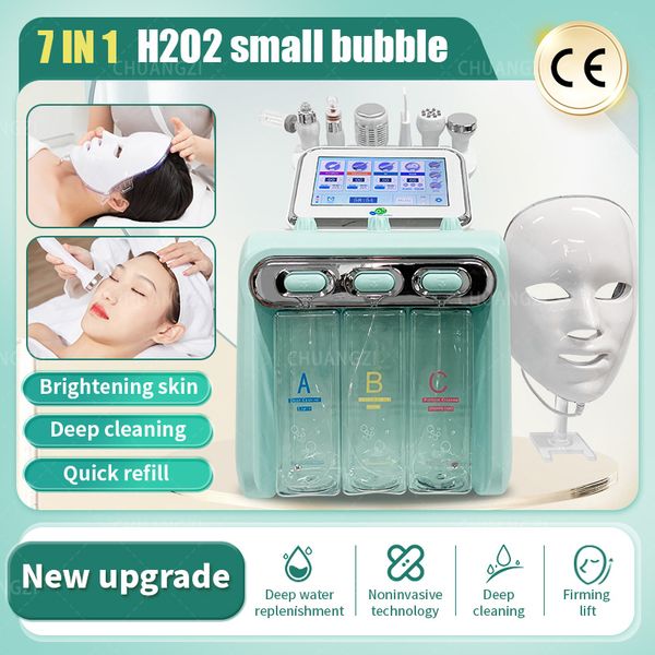 

2023 new oxygen jet 7 in 1 diamond skin care water jet peel machine oxygen microdermabrasion hydra machine for salon and home, Black;white