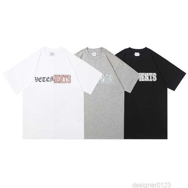 

vetements men t shirt 1 1 vetements patchwork embroidered font women t shirt vtm short sleeve men clothing, White;black