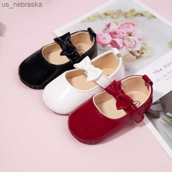 

first walkers baby girls pu princess shoes baptism gifts lovely shoes toddler kids prewalker autumn booties l230518