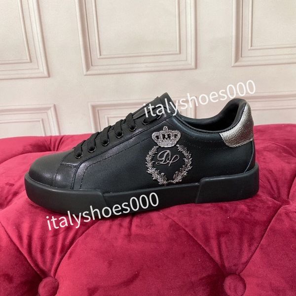 

2023 new luxurys designer calfskin casual shoes men women vintage sneaker reflective sneaker platform trainers sneakers lace-up, Black