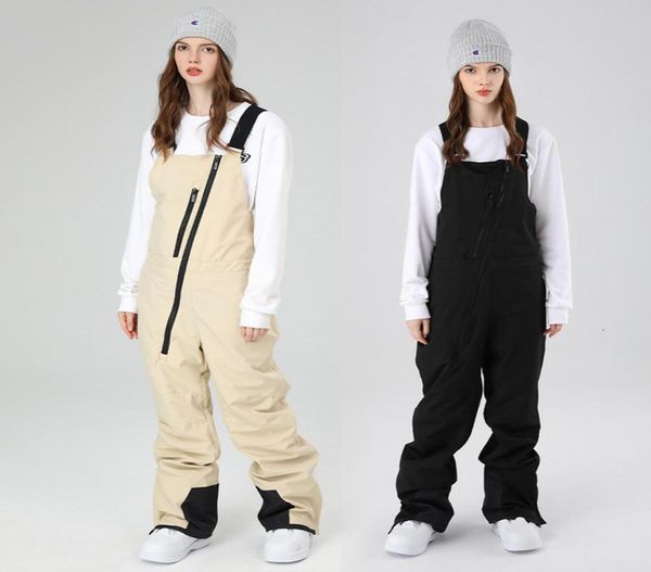 

skiing bib pants women ski pants men snowboard pants overalls warm windproof waterproof jumpsuits snow trousers skiing suits 221118010554