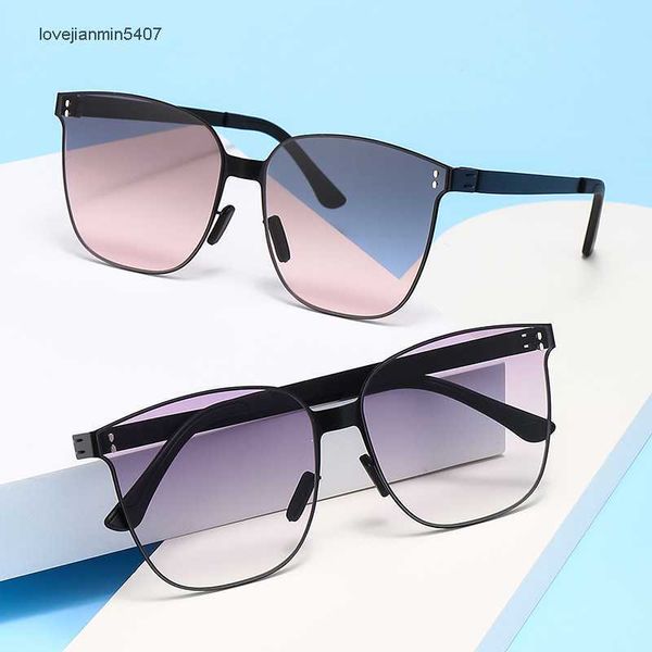 

2023fashion sunglasses 60% retailnew popular ocean color nylon polarized sunglass fashion women's net red street gm, White;black