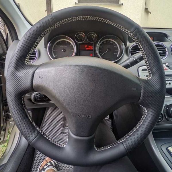

steering wheel covers non-slip leather car steering wheel cover for peugeot 207 2006-2014 expert 2008-2016 partner 2009-2018 fiat scudo 2010