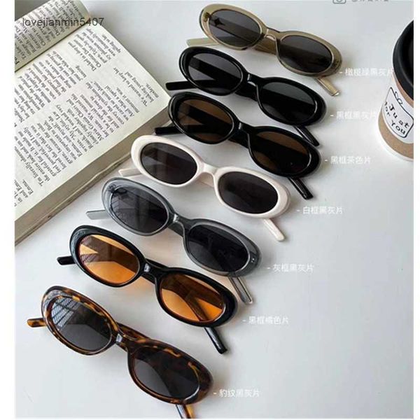 

2023fashion sunglasses 60% retail2023 new gm same cat eye narrow frame sunglass versatile small for women, White;black
