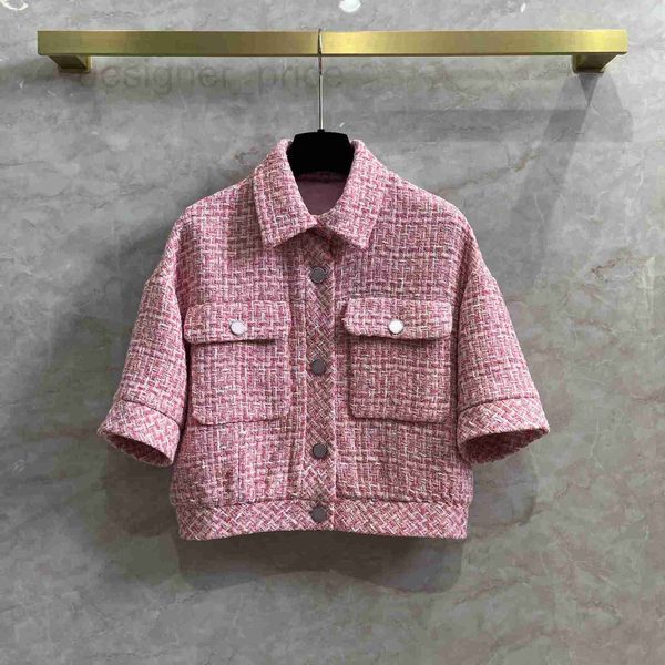 

women's jackets designer quality handicraft workshop pink tweed short coat new beauty chic 5/4 sleeve hvyi, Black;brown
