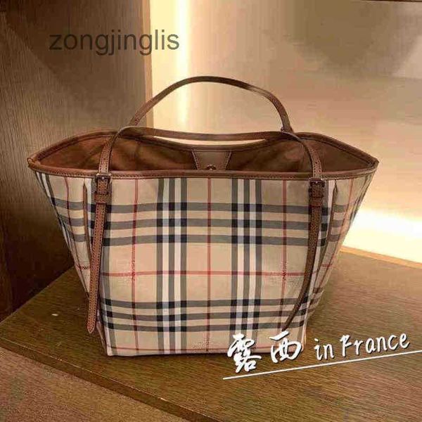 

plaid horseferry classic tote ladies war horse designer canvas burbrerys bags shopping one shoulder portable womens 1pjz