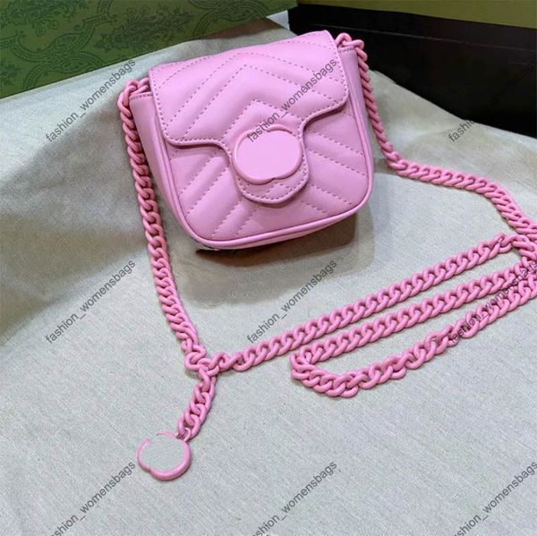 

3a luxury designers fanny bag 739599 womens fashion macaron mobile phone bags 12cm solid color leather handbag mini portable one shoulder ba