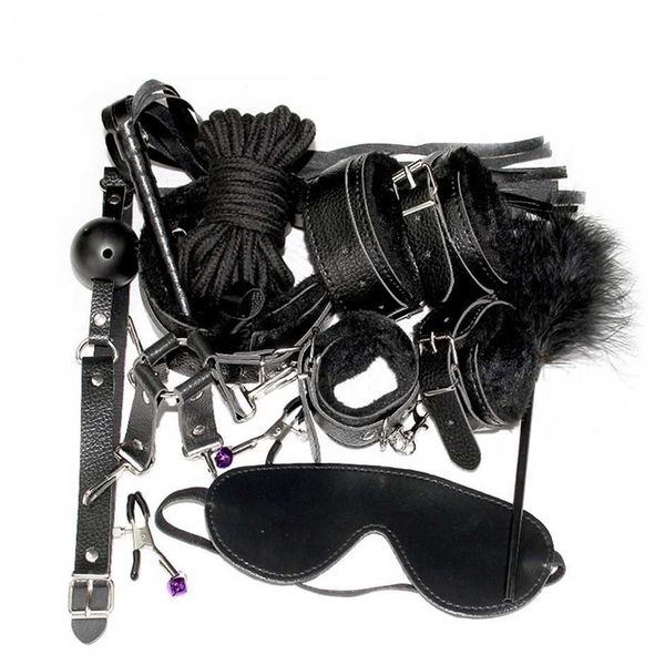 

10 new leather bondage handcuff set toys for couples female slave game handcuffs erotic toys 70% outlet store sale
