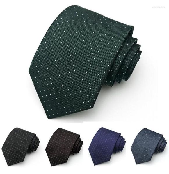 

bow ties brand fashion formal 8cm wide dot tie for men gentleman business suit necktie work party wedding with gift b8276321, Black;gray
