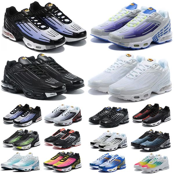 

tn 3 tn plus 3 running athletic shoes for men big size us 12 wolf grey obsidian triple black white laser blue neon mens womens tennis sneake