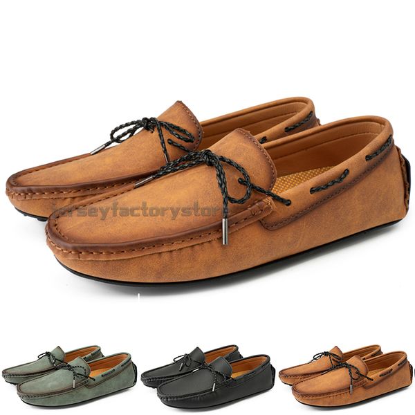 

fashion mens casual shoes drive comfortable breathable daily men leather scrub hundred leisure black slip on man lazy overshoes sneakers jog