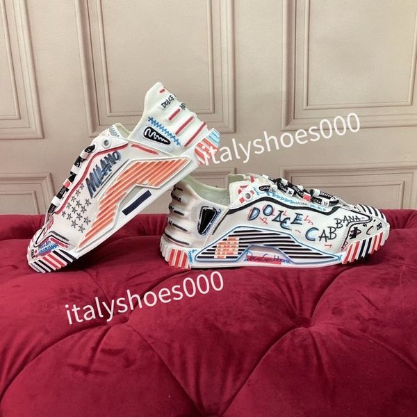 

2023 new luxury designer calfskin casual shoes men women vintage sneaker reflective sneaker platform trainers sneakers lace-up, Black