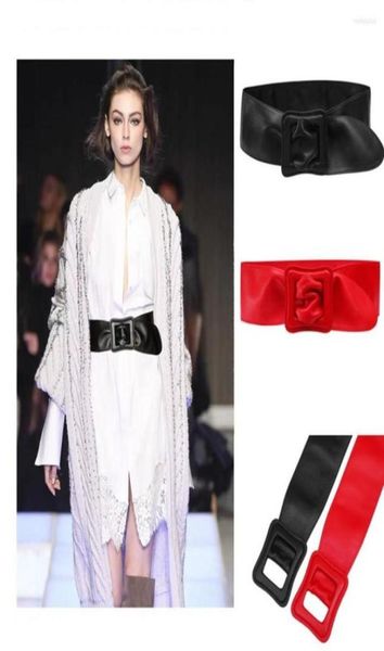 

belts 2022 leather fashion retro style sweater soft waist belt women wide decoration with design skirt coat black red1849750, Black;brown