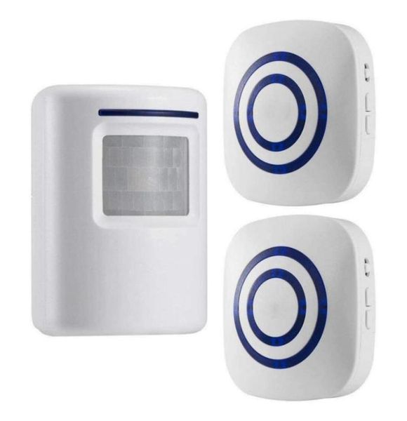 

doorbells none 110v 240v wireless doorbell pir infrared sensor motion detector entry door bell alarm w receiver transmitter eu us 3105593