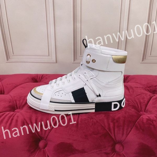 

2023 new luxury designer canvas shoes men women high boots sneakers casual shoes platform trainers size 35-45, Black