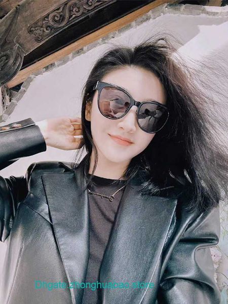 

luxury designer y s l sunglasses 23 yang shulin cokey same letter interleaved series sunglasses slm95f colorful sunscreen fashion for women, White;black