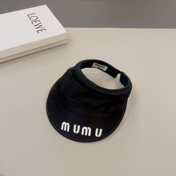 

summer empty hat miu letter male and female designer beanie cap versatile hat fashion black gel sun sunscreen hat, Blue;gray