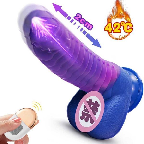 

automatic telescopic heating dildo dragon dick vibrator g-spot huge penis erotic g-spot anal stimulation toy female women 80% online store
