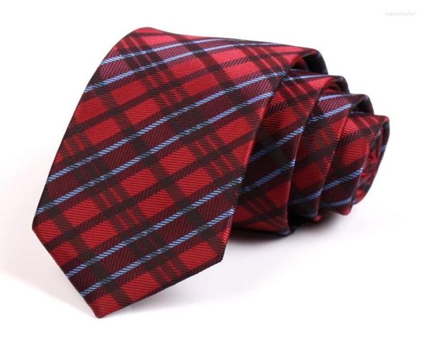 

bow ties 2022 design men039s fashion plaid tie 6cm red for men business suit work necktie male formal slim neck7289505, Black;gray