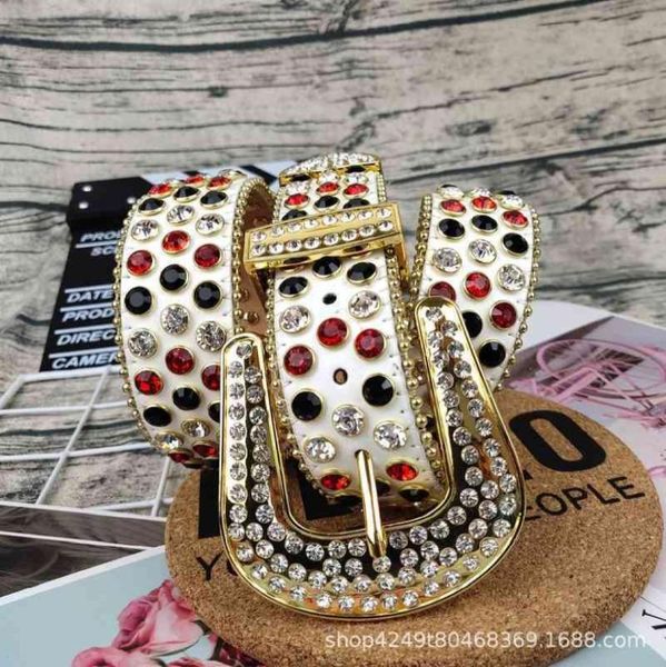 

new genuine women039s men039s diamond gold classic diy belt08947953, Black;brown