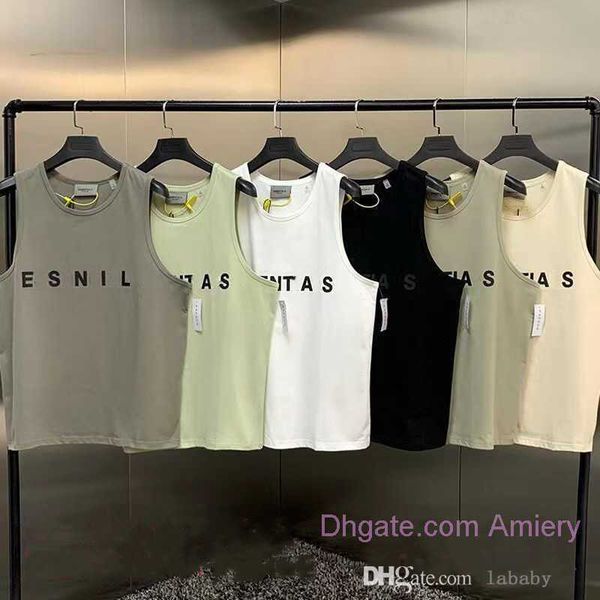 

mens designer vest t-shirt fashion pure cotton sleeveless men t shirts fitness running sports summer loose tank tees tshirts polo shirts, White;black