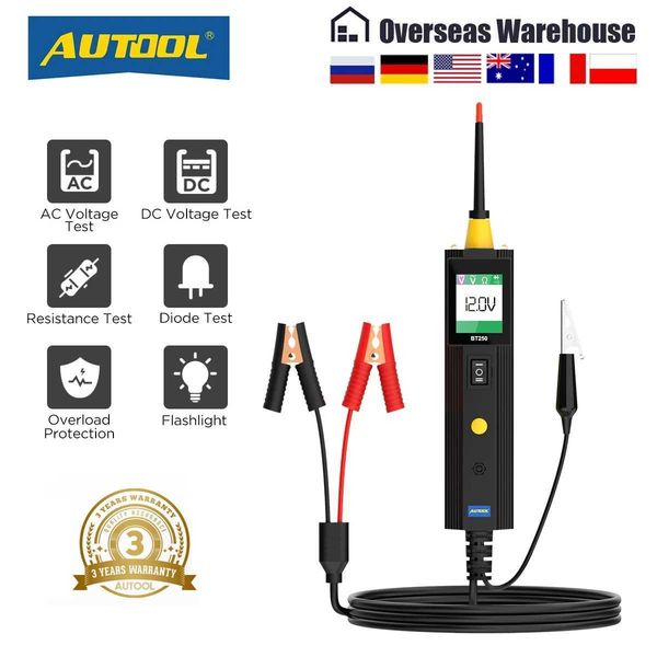 

automotive repair kits autool bt250 circuit tester powerscan 6-30v automative power probe kit led display voltage polarity locator diagnosti