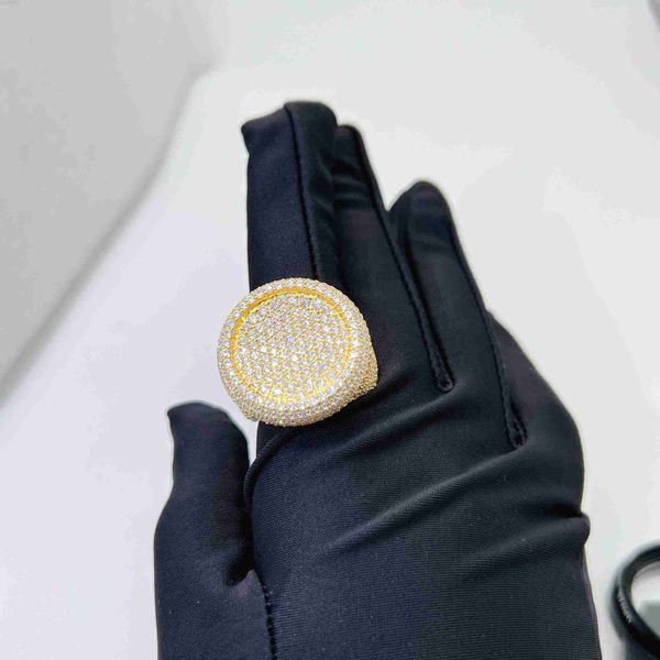 

fine jewelry sterling silver 925 gold plated vvs moissanite iced out rings