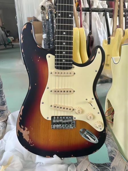 

relic-st electric guitar, style,alder with maple neck,3 color guiatarra369