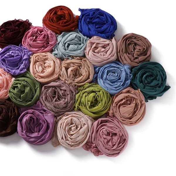 

solid jersey elastic muslim hijab scarf for women polyester shawl headscarf wrap foulard big size headband turban islam band, Blue;gray