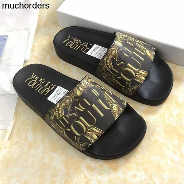 

singapore cambodia vietnam high-end outdoor sandals 2023 summer letter graffiti printed beauty head couple slippers, Black