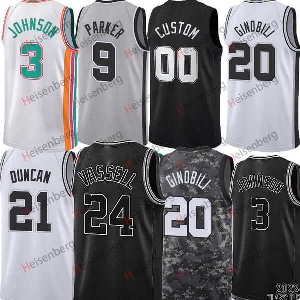 

men basketball tony parker 9 jerseys romeo langford devin vassell jeremy sochan manu 20 ginobili tim 21 duncan johnson jakob poeltl basketba, Black;red