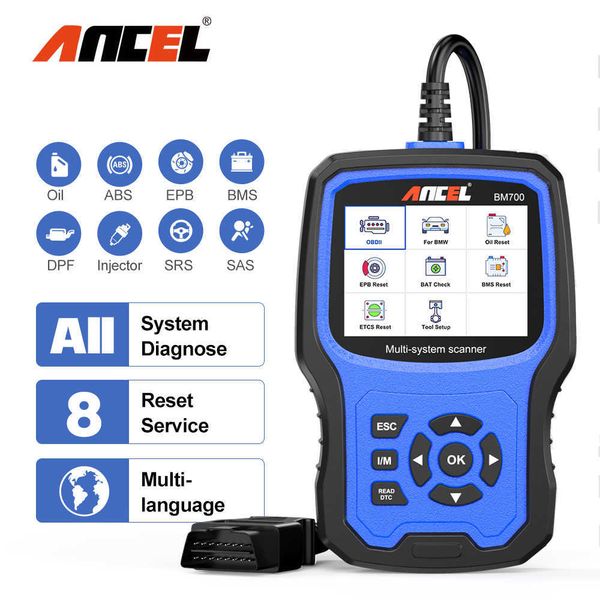 

automotive repair kits ancel bm700 full system diagnostic tool obd2 scanner injector coding epb sas airbag abs oil reset automotive code rea