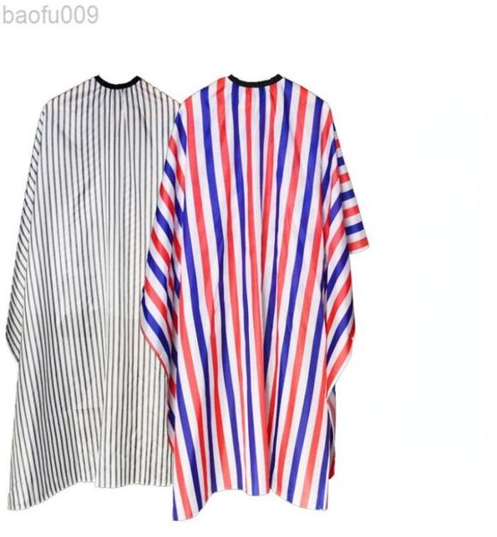 

140x160cm hair cut cape antistatic dresser apronfabric stripe color printing pattern nonstick comfortable salon l220805 l2208093765088