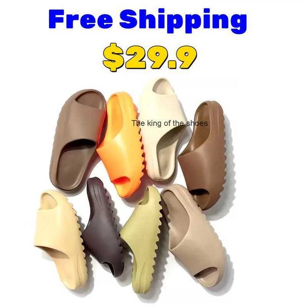 

foam runner slippers men woman slider vermillion mineral blue onyx pure sandals slide slipper ochre bone resin clog desert ararat runr slide, Black