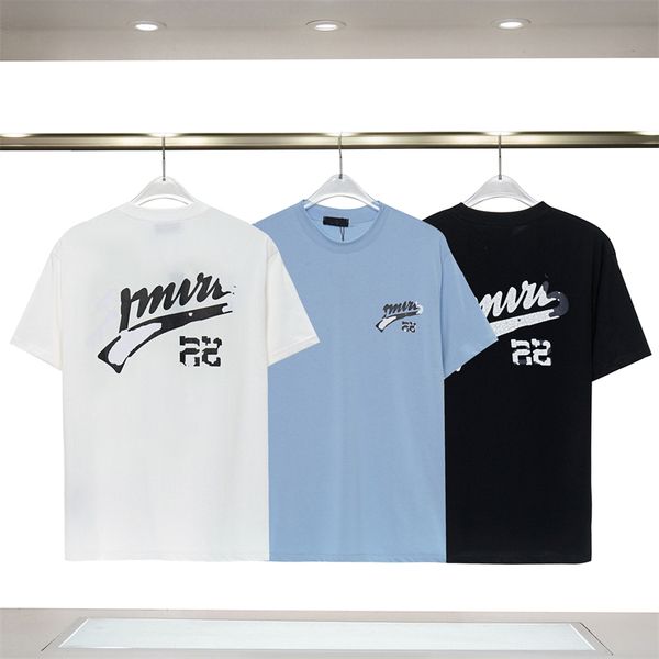 

casual tee men's usa hami tshirt logo letter printed t-shirt cotton fashion men's clothing street round neck loose short sleeve us, White;black