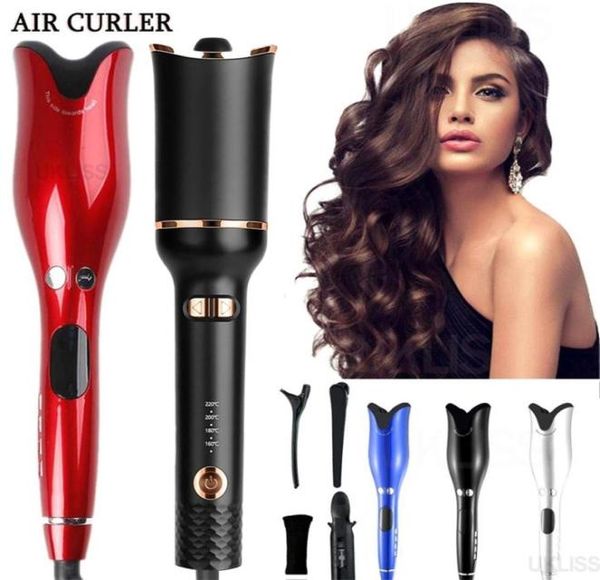 

curling iron automatic hair curler with tourmaline ceramic heater and led digital mini portable air wand 2202222168264