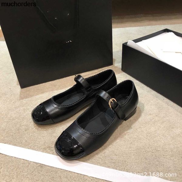 

xiaoxiangjia mary jane chunky heels 2023 spring/summer new ballet color matching lolita dress women's shoes, Black
