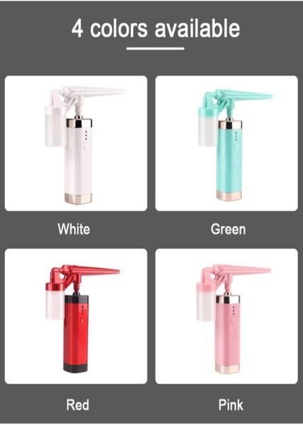 

nano water oxygen injection moisturizing machine facial airbrush handheld spray face steamer mist skin care beauty spa sprayer5663327, Black;white