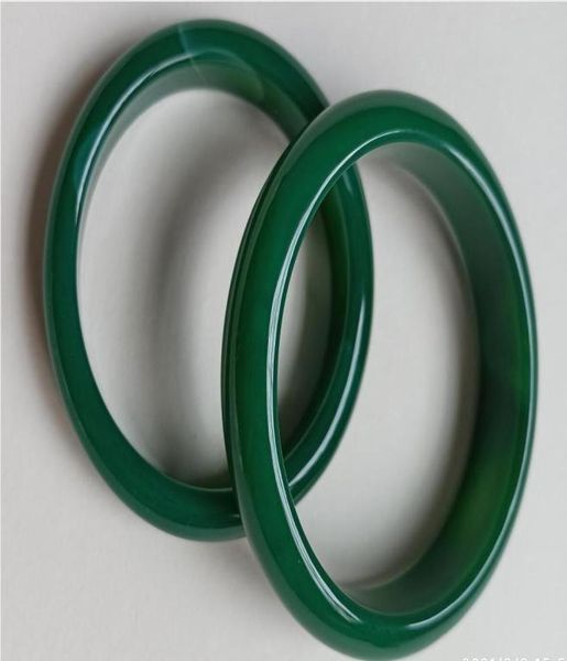 

5662mm natural dark green jade handmade jade bracelet a1012395010, Black